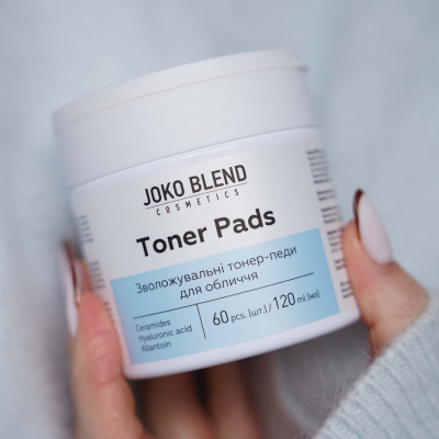 Зволожувальні тонер-педи для обличчя з керамідами та гіалуроновою кислотою Joko Blend 60 шт