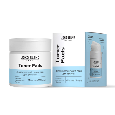 Увлажняющие тонер-пэды для лица с церамидами и гиалуроновой кислотой Joko Blend 60 шт.