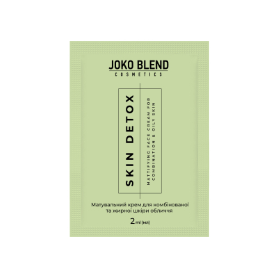 Матувальний крем для комбінованої та жирної шкіри обличчя Skin Detox Joko Blend 2 мл