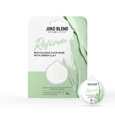 Восстановливающая маска для лица с зеленой глиной Refirm Joko Blend 15 г