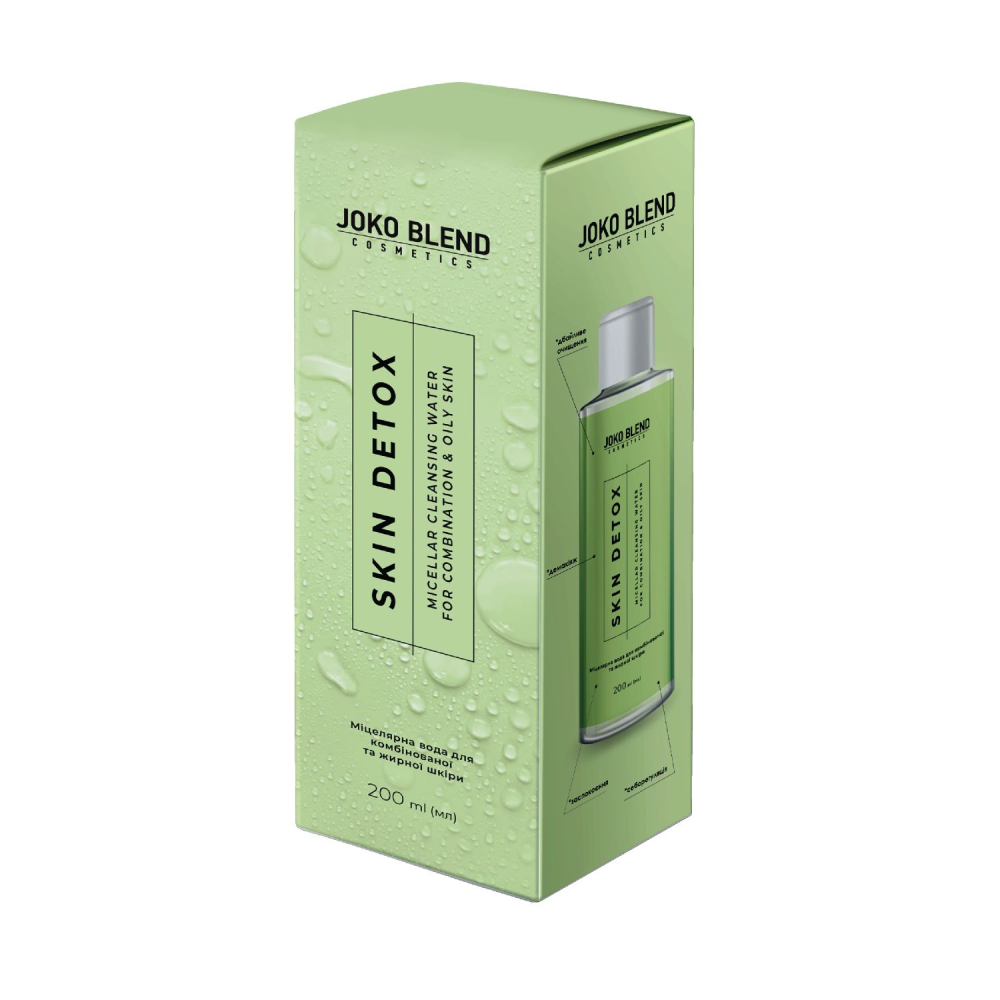 Міцелярна вода для комбінованої та жирної шкіри Skin Detox Joko Blend 200 мл