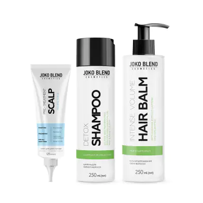 Комплекс для жирного волосся + Пілінг для шкіри голови Scalp Peeling Scrub Joko Blend