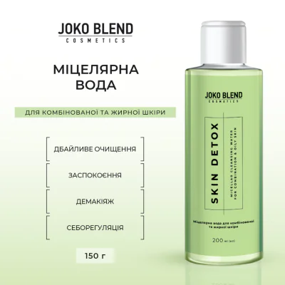 Мицеллярная вода для комбинированной и жирной кожи Skin Detox Joko Blend 200 мл